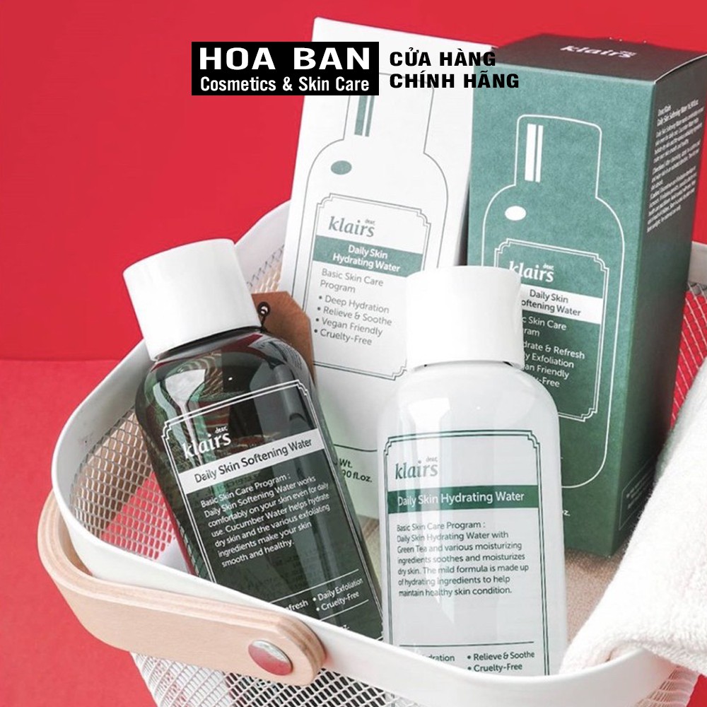 Nước Hoa Hồng Làm Dịu, Làm Mềm Da Và Hỗ Trợ Tẩy Tế Bào Chết Klairs Daily Skin Softening Water 500ml