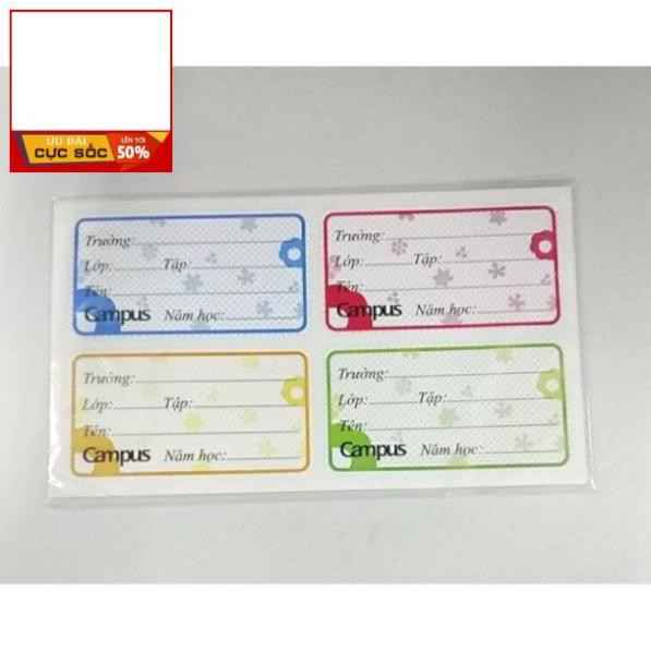 vỉ 12 nhãn vở campus ( giao hình ngẫu nhiên)