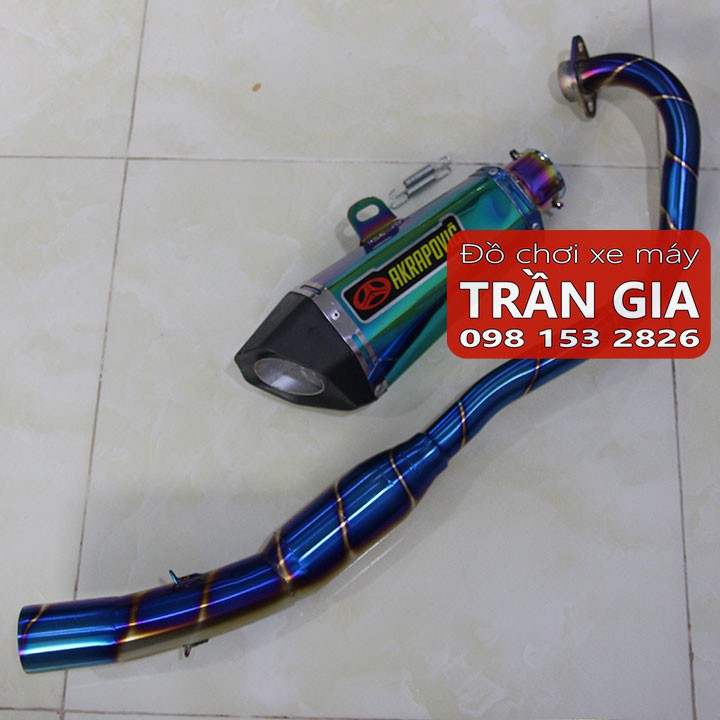 Pô Akrapovic full cổ pô bầu hơi titan cho Exciter, Winner, Raider, Fz