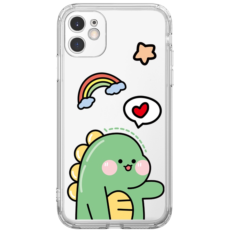 Ốp lưng JURSUE hoạt hình cặp đôi dễ thương đẹp cho iPhone 13 12 11 Pro Max SE 2020 X XR XS ip 8 7 6 6S Plus kute Y201