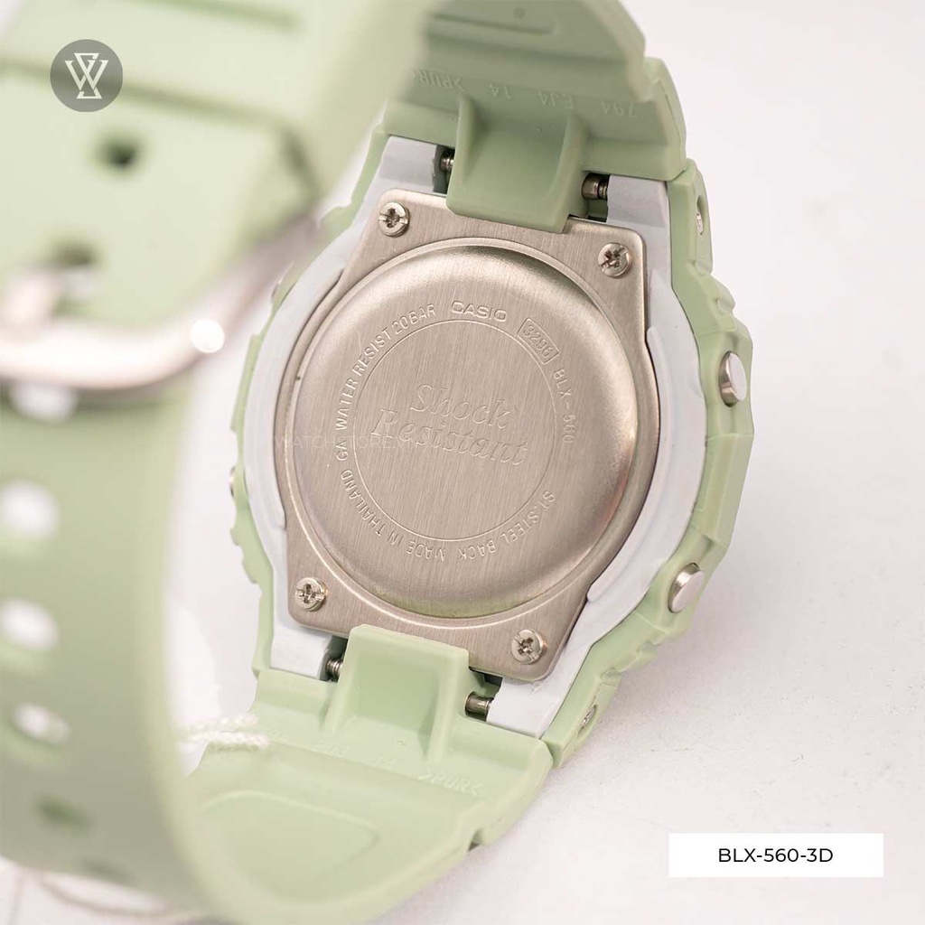 Đồng Hồ Điện Tử Nữ Casio Baby-G WATCHSTORE BLX-560-3D Thiết Kế Mặt Kính Khoáng 40mm, Dây Và Vỏ Nhựa Bền Bỉ