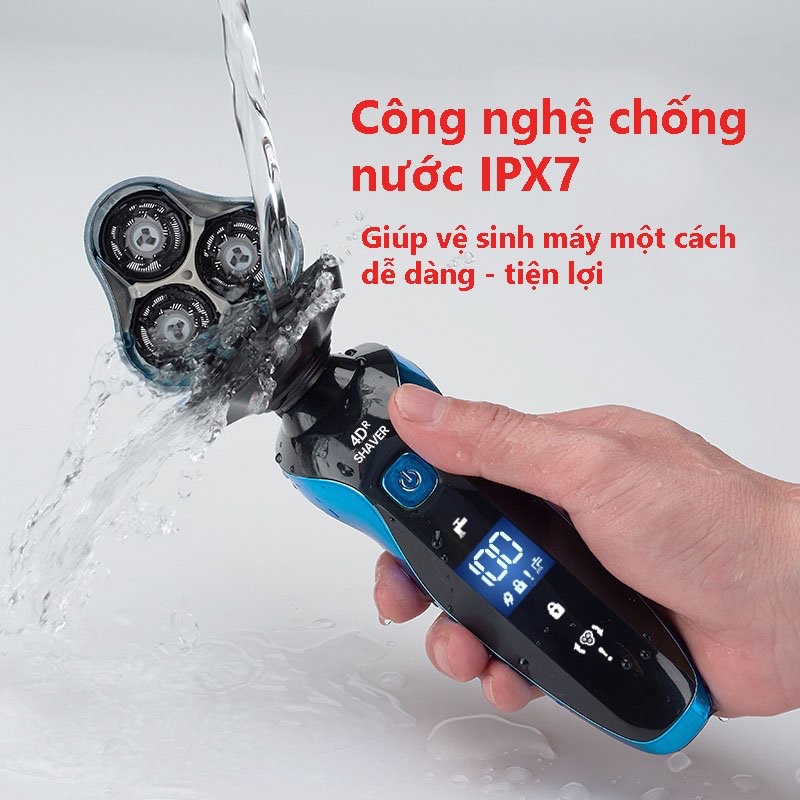 Máy cạo râu đa năng SHAVER 4D mẫu mới 2022 -máy cạo râu nam cao cấp 4 tính năng: cắt lông mũi, rửa mặt, cạo tóc mai