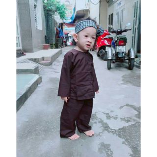 Bộ bà ba nâu cho bé
