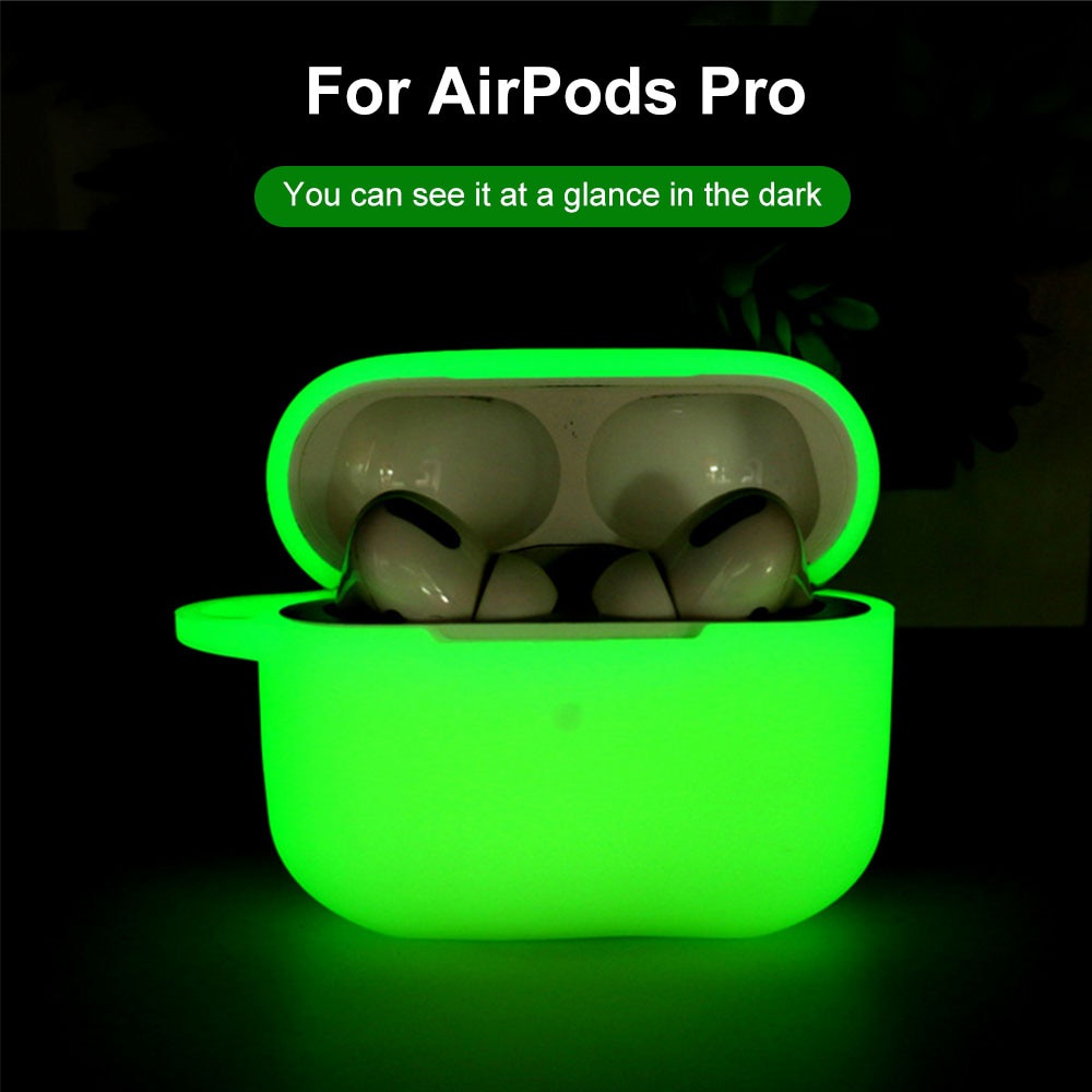 Vỏ Bảo Vệ Hộp Sạc Tai Nghe AirPods Pro 3 Pro 2 Bằng Silicone Chống Sốc Phát Sáng Trong Tối Ốp