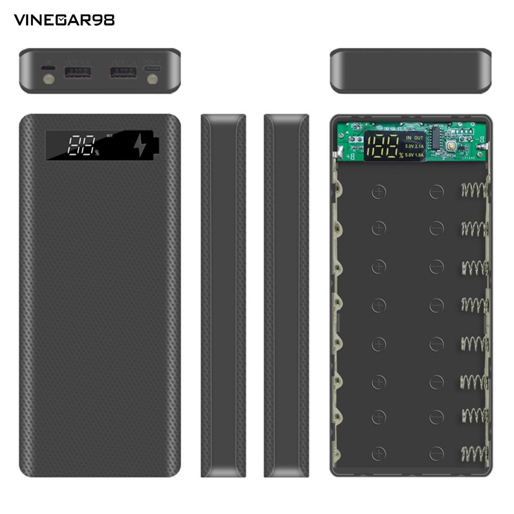 Vỏ cho sạc dự phòng cổng Micro USB / Type-C 18650
