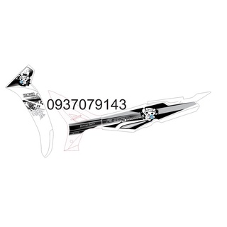 Ten rời xe sirius racing boy trắng đen