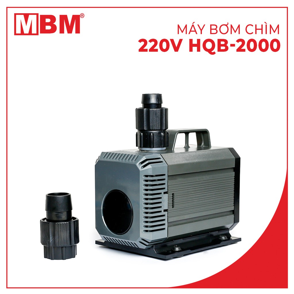 [XẢ KHO 3 NGÀY][NHẬP MÃ GIẢM NGAY 5%]Máy bơm chìm hồ cá 220V 24W HQB-2000 - hỗ trợ kỹ thuật trọn đời