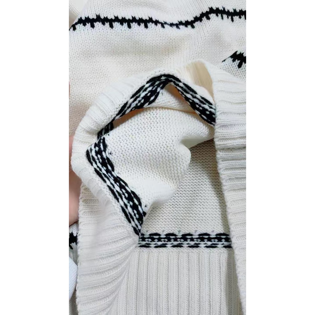 áo len nữ hàn quốc áo rộng dáng ngắn cổ tròn dày đẹp - 201 | BigBuy360 - bigbuy360.vn