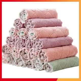 Combo 5 khăn lông lau tay, lau nhà bếp siêu mềm, thấm hút tốt