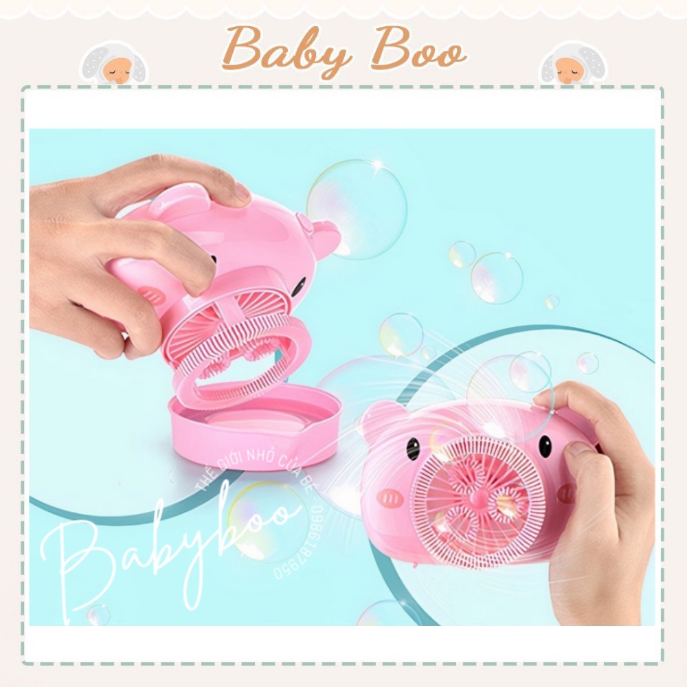 Đồ chơi máy ảnh thổi bong bóng kèm sạc usb [ babyboo]