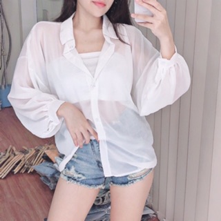 Áo voan basic khoác bikini