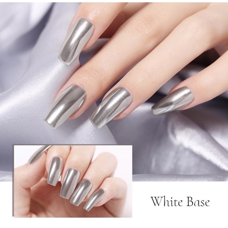 Hộp 1g bột tráng gương Silver trang trí móng.