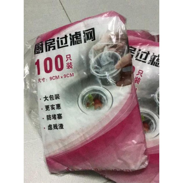 Set 100c túi lọc rác bồn rửa chén , rửa bát đa năng