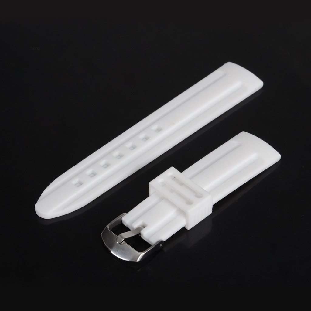 Aiong 20/22/24mm Silicon Wrist Watch Band Strap for Sport Watch Mens Unisex 4 Colors