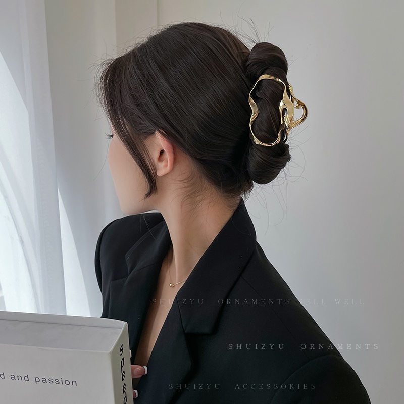 Kẹp Tóc Hình Nơ Bằng Kim Loại Phong Cách Hàn Quốc Cho Nữ