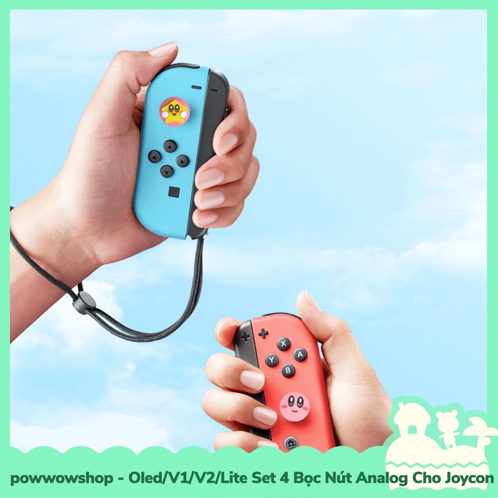 [Sẵn VN - Hỏa Tốc] Oled/V1/V2/Lite Set 4 Bọc Nút Analog Joycon Cho Máy Game Cầm Tay Nintendo Switch Kỉrby Star Light