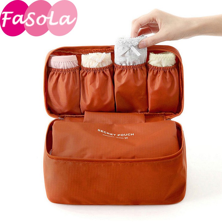 Túi đựng đồ lót gấp gọn thông minh, túi đựng đồ cá nhân tiện lợi mang đi du lịch FASOLA