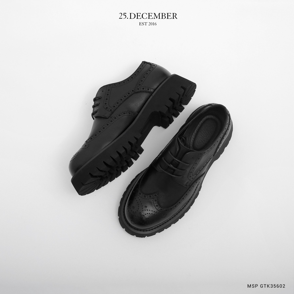 Giày da nam chất đẹp, đế giày tăng chiều cao - Thương hiệu 25.December mã GTK35602