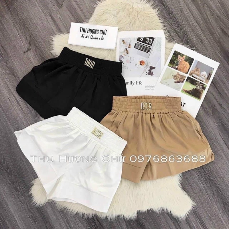 Quần short cạp chun logo hàng việt