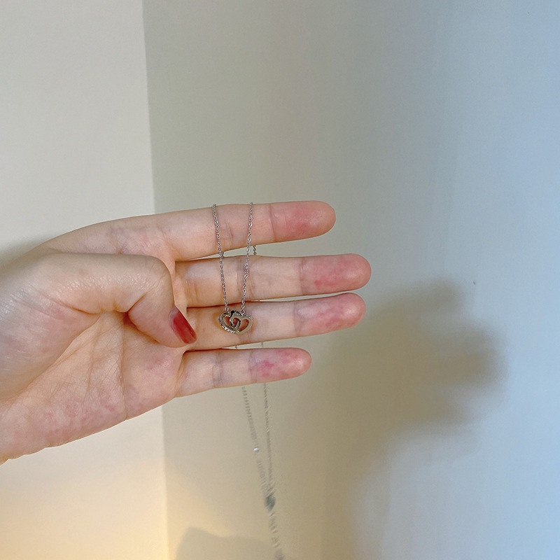 Dây chuyền trái tim đôi thời trang nữ tình yêu Trang Sức SG