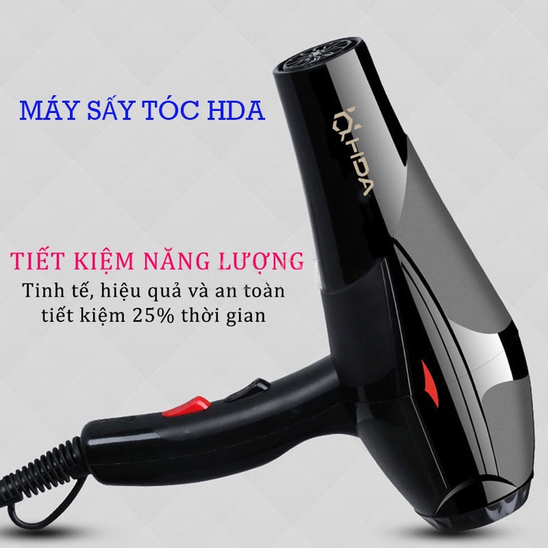 [FREESHIP] Máy sấy tóc HDA công suất lớn 3500W, hàng chính hãng, 2 chiều nóng lạnh, có đèn.ĐT.Lv