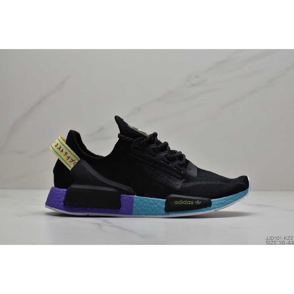 Giày Thể Thao Adidas NMD R1 Boost V2 Dạ Quang Thoáng Khí Cá Tính Cho Nữ