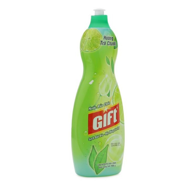 ( HÀNG CHÍNH HÃNG ) Nước rửa chén GIFT 800ml HƯƠNG TRÀ CHANH