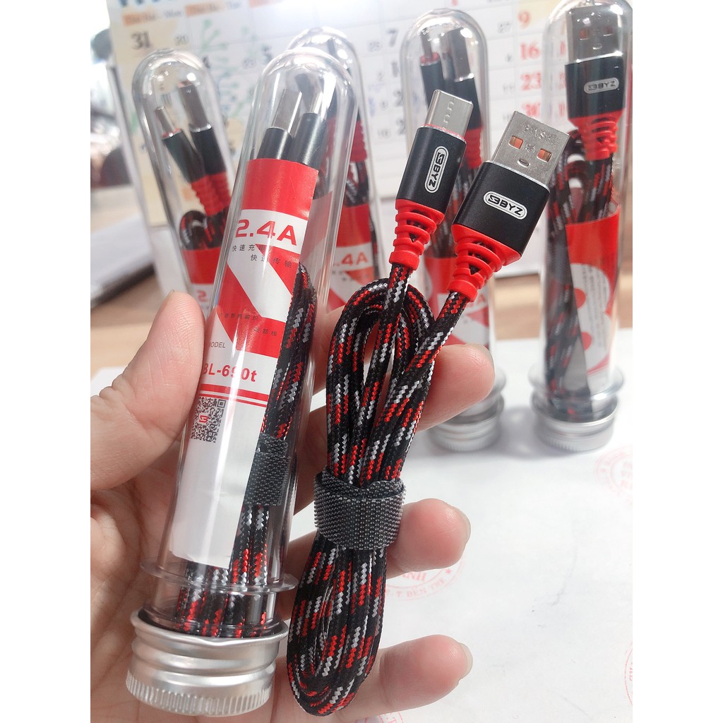 TYPE C-Cáp BYZ 690M- ống nghiệm- dây dù  - Hàng Chính Hãng bảo hành 6 tháng