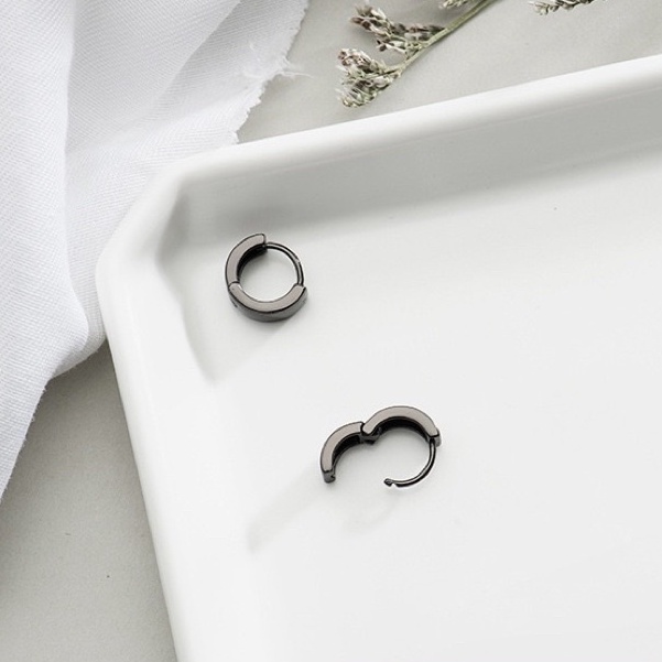 Khuyên tai bạc - Grandiose - Khóa tròn to - CALLA JEWELRY l E042