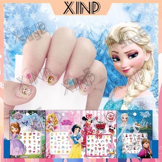 【XinP】Sticker Trang Trí Móng Tay Họa Tiết Hoạt Hình Công Chúa Băng Giá Elsa Anna