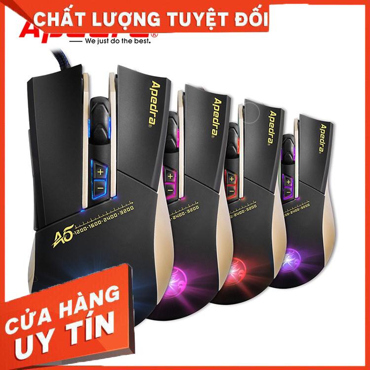 [FreeShip Toàn Quốc] Mouse Gaming APEDRA A5 Dây dù - Led 7 màu