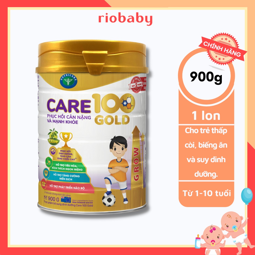 Sữa bột Care 100 gold 900g ( Mẫu Mới )Date mới - Riobaby