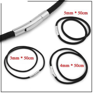 Dây chuyền dù nam đen khóa inox cá tính TT703