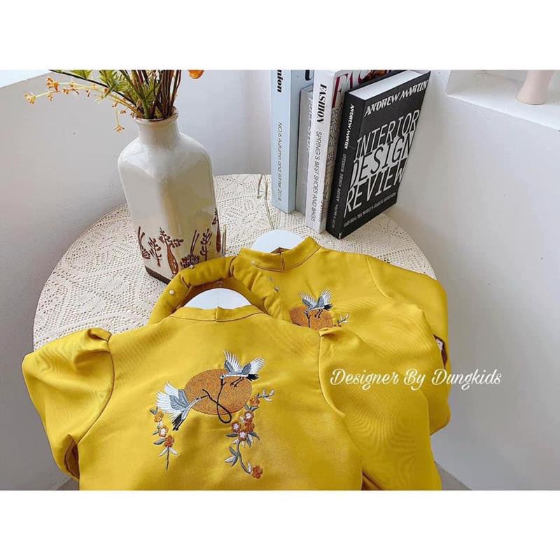 Bộ đồ cho bé gái bé trai áo dài cách tân hàng Quảng Châu cho bé đi chúc tết siêu xinh JIMADO SA621