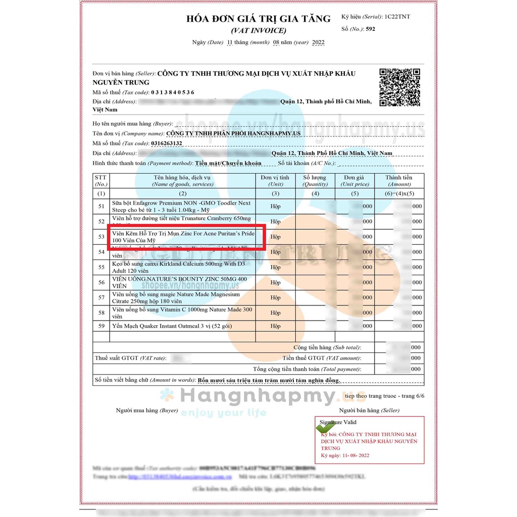 Viên uống bổ sung chất kẽm Puritan's Pride Zinc for Acne 100 viên của Mỹ