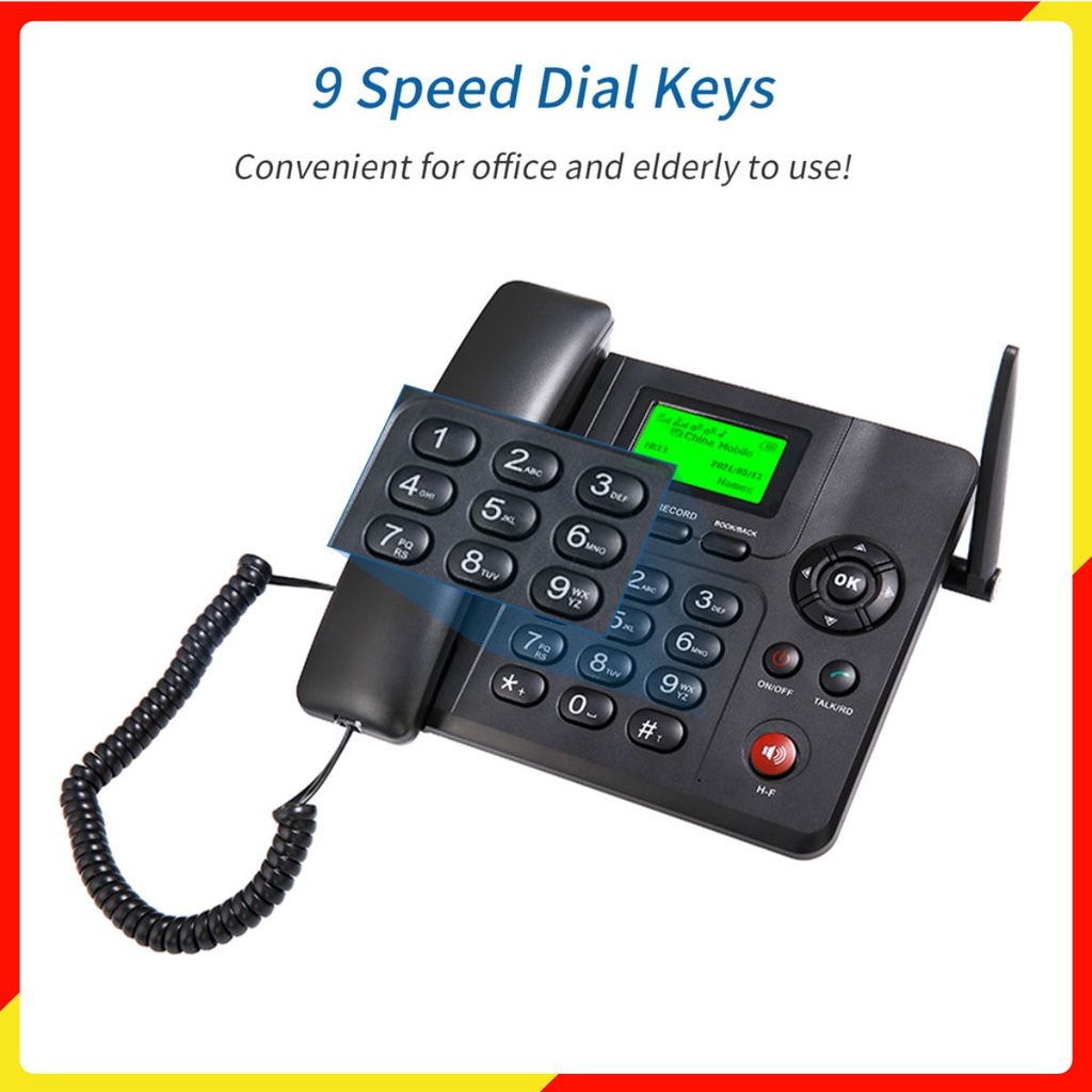 Điện Thoại Bàn Không Dây Dùng Sim Huawei ETS 602 Loại 2 Sim 2 Sóng, Ghi Âm Cuộc Gọi, Pin Trâu, Loa To.