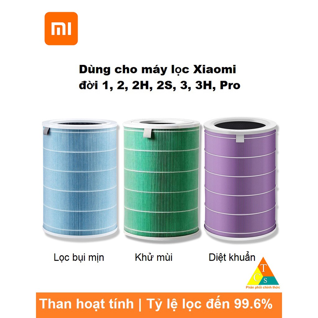 Lõi lọc không khí Xiaomi chính hãng cho đời 1, 2, 2H, 2S, 3, 3H, Pro