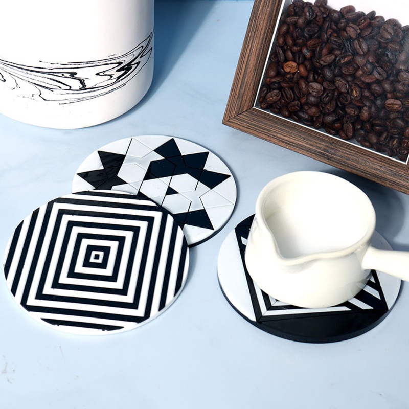 Sa Khuôn Silicone Làm Đế Lót Ly Họa Tiết Sọc DIY