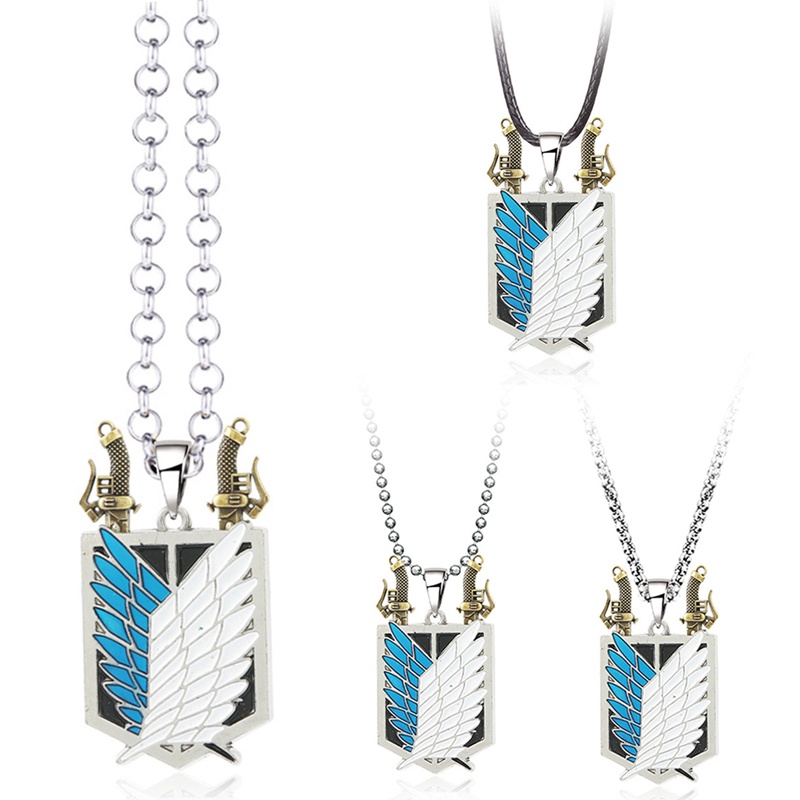 Vòng cổ Mặt Đôi Cánh Phong Cách Phim Attack On Titan