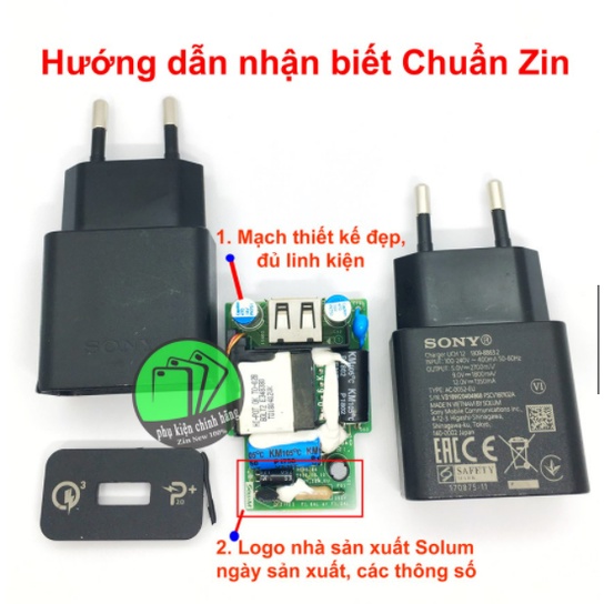 Củ sạc nhanh SONY UCH12  Chuẩn Zin Xịn - BH 12 tháng