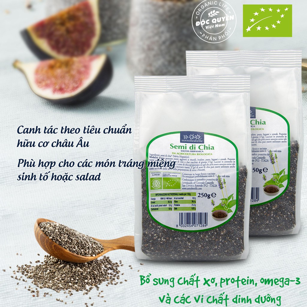 Hạt Chia hữu cơ 250g Sottolestelle