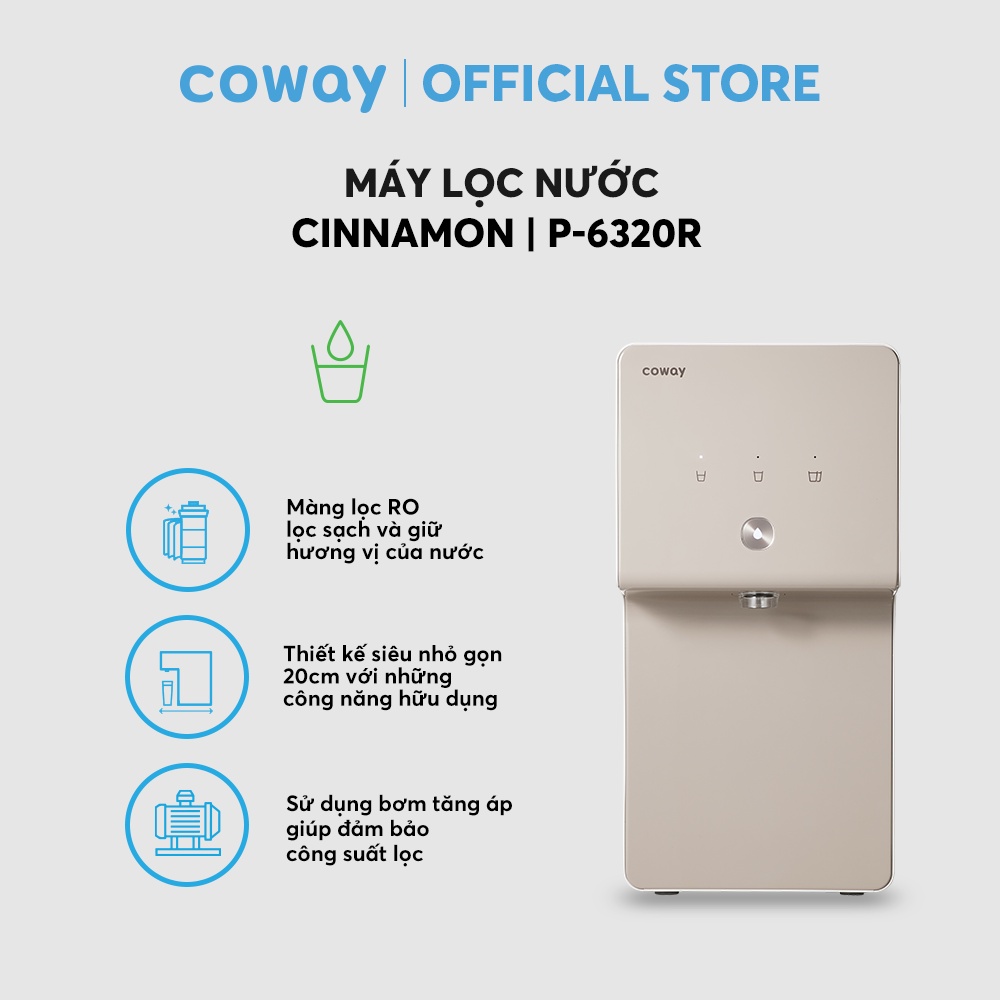 [Combo tiết kiệm] Máy lọc không khí Coway Cartridge (P) AP-1019C (P) và Máy lọc nước Coway Cinnamon P-6320R