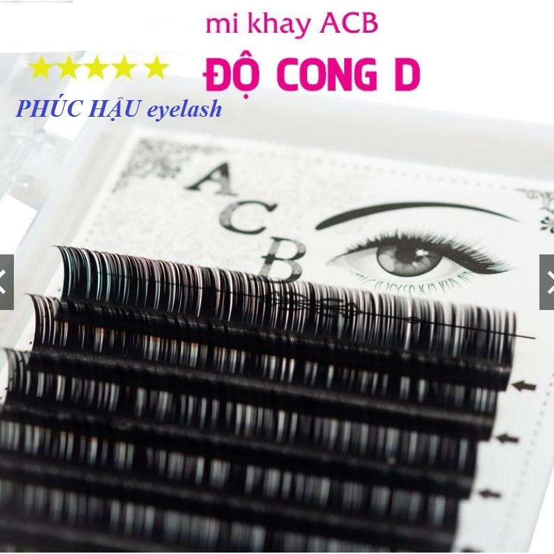 Mi khay ACB Độ Cong D,Chất Mi Silk Hàn, Mềm, Dễ Bắt Keo, Nối Classic, Volume,Tập Nối