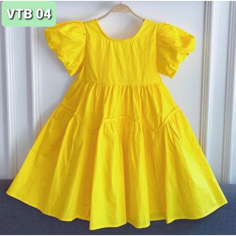 Đầm bé gái tay phồng