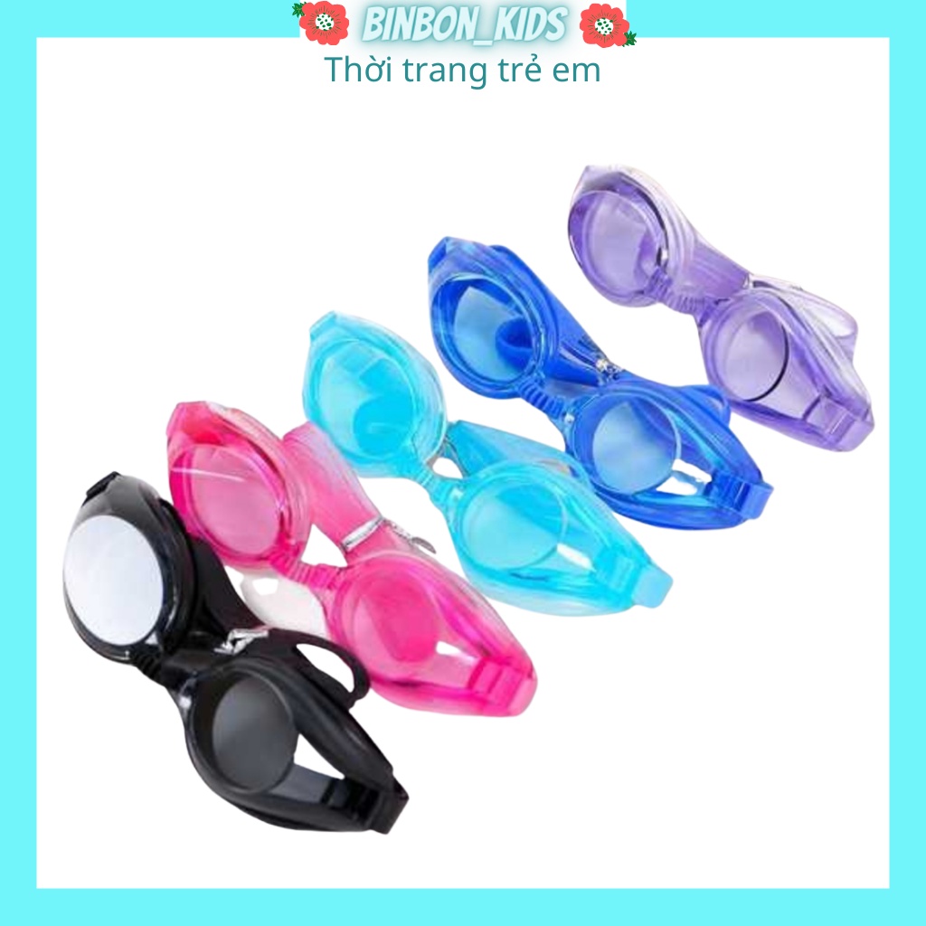 Kính Bơi cho bé Binbon kids,Kính Bơi Chống Nước trẻ em bảo vệ mắt cho bé từ 4-10 tuổi
