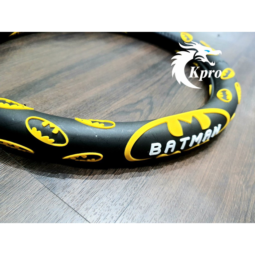 Vỏ bọc vô lăng ô tô, xe hơi họa tiết Batman - Hàng Kpro chất lượng cao