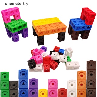 【ONEM】 10 Colors Graphics Math Link Cubes Baby Geometric Counting Cubes Snap Blocks .