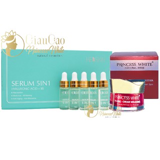 (MẪU MỚI)BỘ SẢN PHẨM NGỪA NÁM DƯỠNG DA CAO CẤP NÁM MAGIC + SERUM 5IN1 HERSKIN PRINCESS WHITE