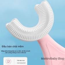 Bàn chải đánh răng cho bé chữ u chất liệu Silicon chịu được lực cắn, cho bé từ 2 tuổi - 6 tuổi