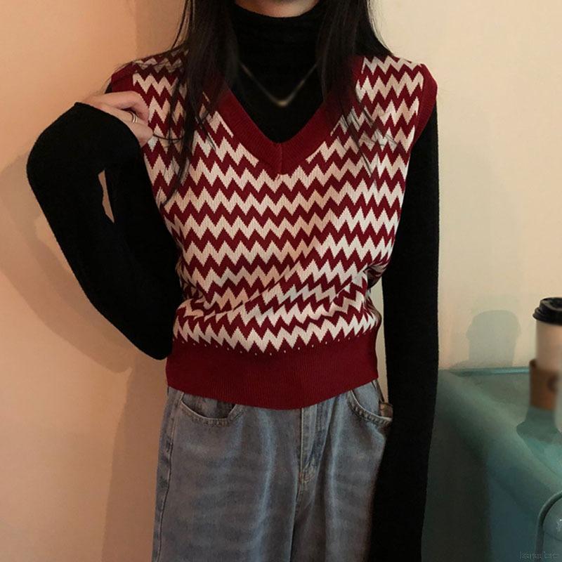 Áo Len Không Tay Cổ Chữ V Dáng Rộng Thời Trang Dành Cho Nữ | BigBuy360 - bigbuy360.vn